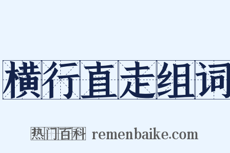 横行直走组词是什么意思的图片
